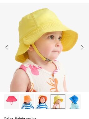 Primary Coral Baby Bucket Hat